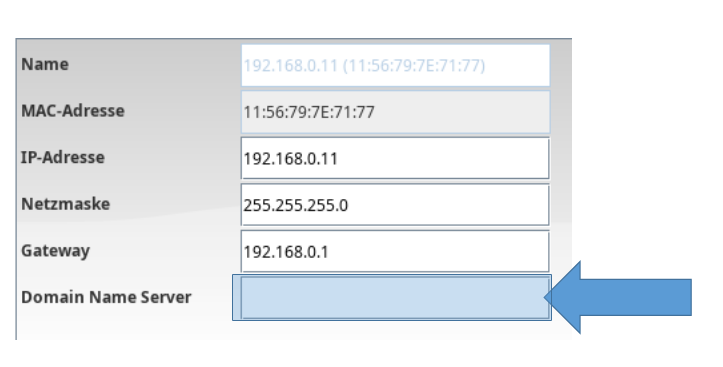 DNS Server eintragen