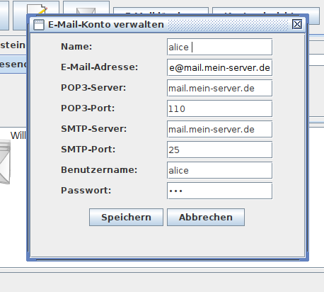 Schaubild: Mail Client